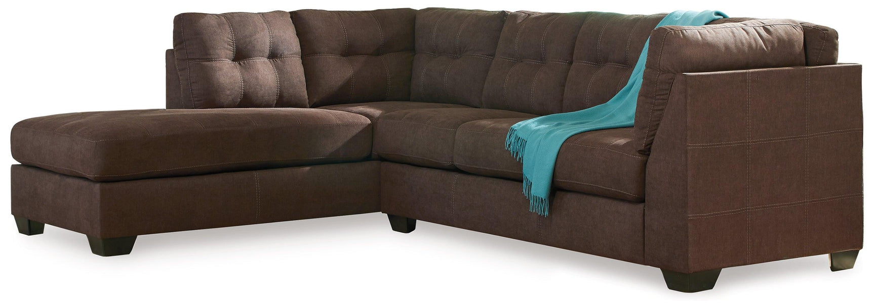 Maier Walnut 2-Piece Sectional With Ottoman PKG010961 - 45221S1 | 4522108 - Ella Furniture