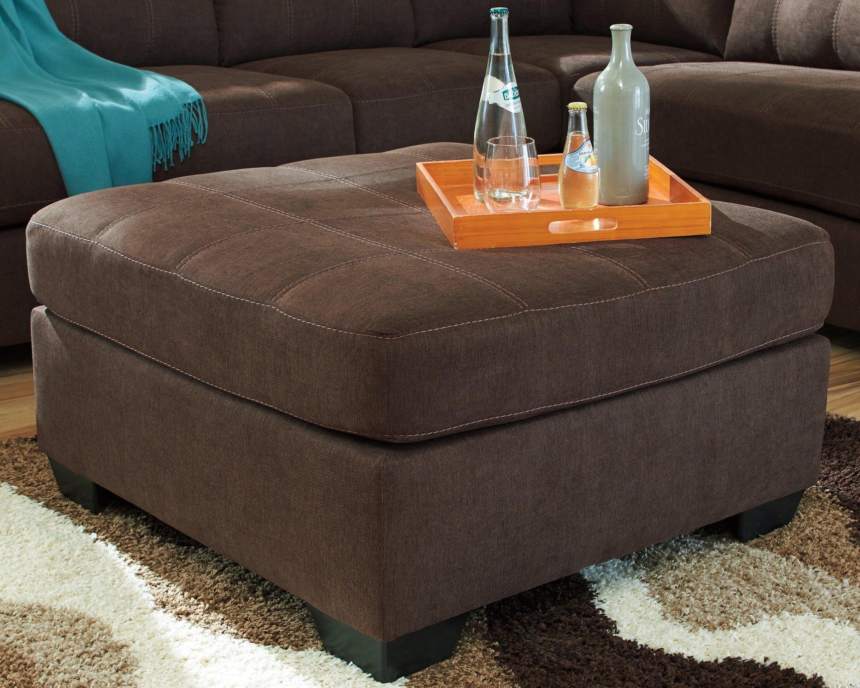 Maier Walnut 2-Piece Sectional With Ottoman PKG010961 - 45221S1 | 4522108 - Ella Furniture