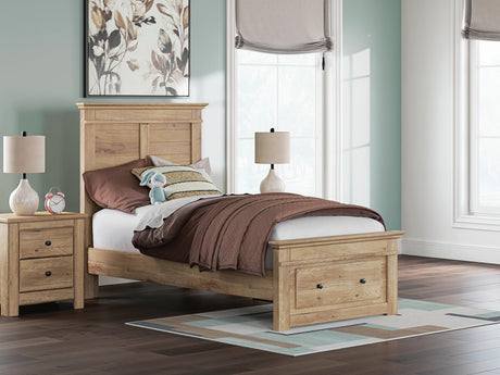 Makidern Tan Twin Panel Storage Bed from Ella Furniture