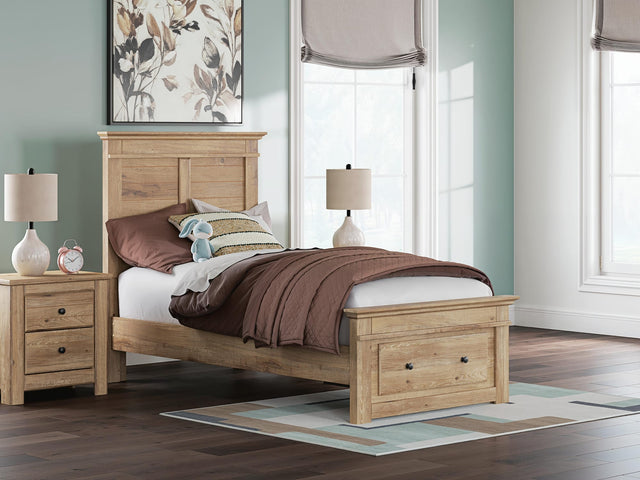 Makidern Tan Twin Panel Storage Bed from Ella Furniture