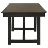 Malia Rectangular Dining Table With Refractory Extension Leaf Black 122341 - Ella Furniture