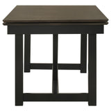 Malia Rectangular Dining Table With Refractory Extension Leaf Black 122341 - Ella Furniture