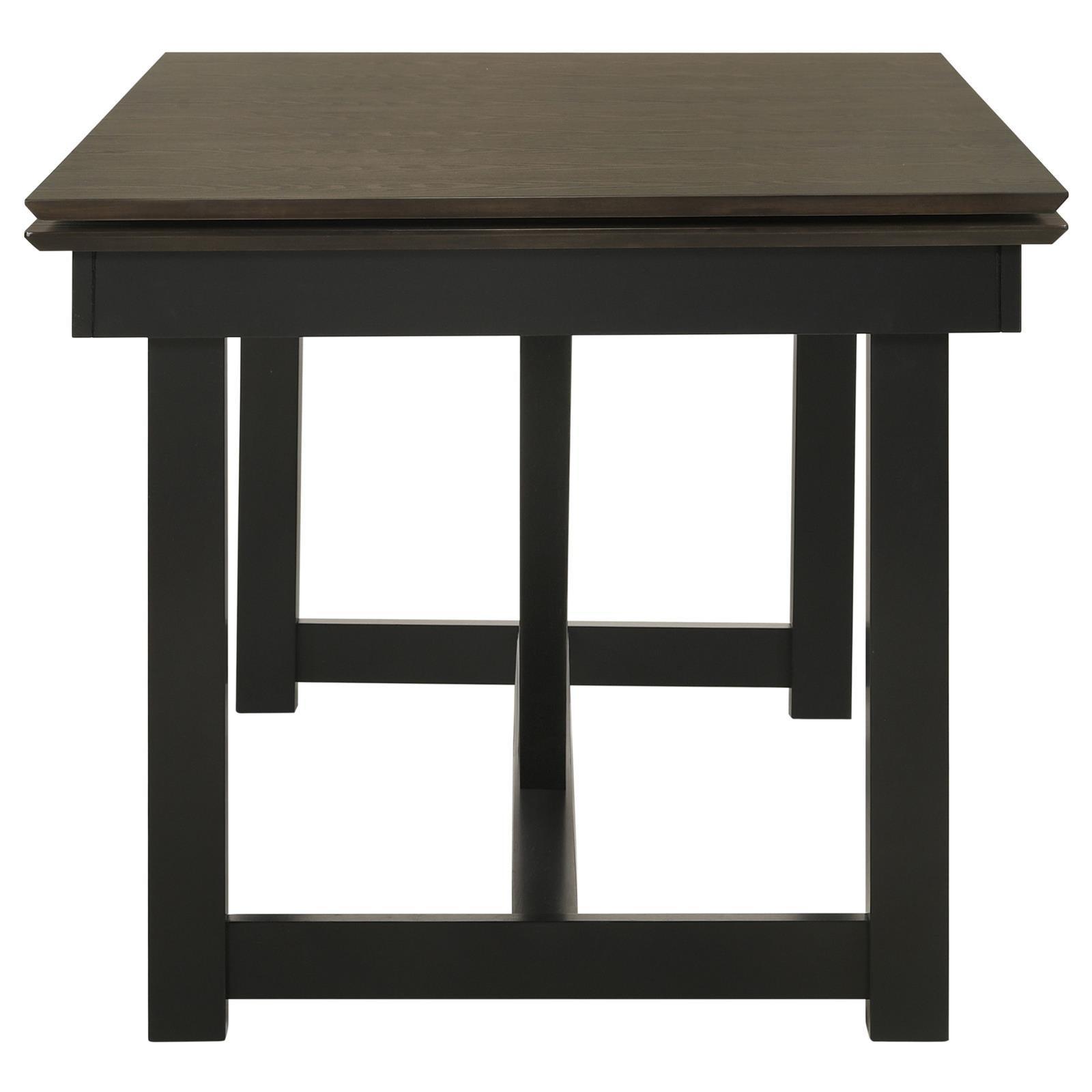 Malia Rectangular Dining Table With Refractory Extension Leaf Black 122341 - Ella Furniture