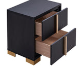 Marceline 2-Drawer Nightstand Black 222832 - Ella Furniture