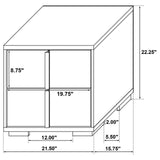 Marceline 2-Drawer Nightstand Black 222832 - Ella Furniture