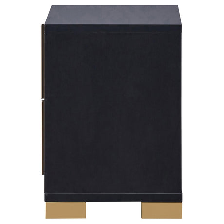 Marceline 2-Drawer Nightstand Black 222832 - Ella Furniture