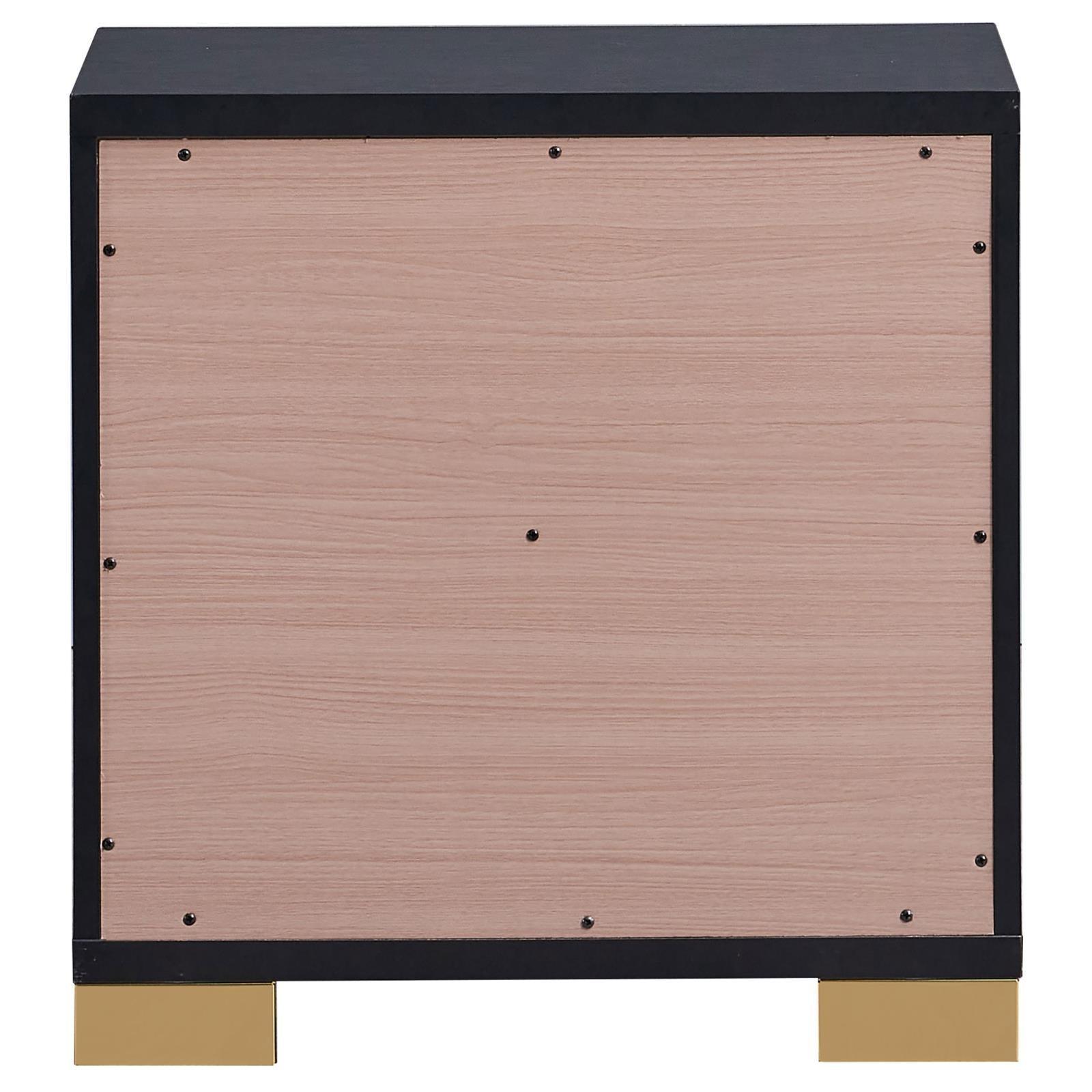 Marceline 2-Drawer Nightstand Black 222832 - Ella Furniture