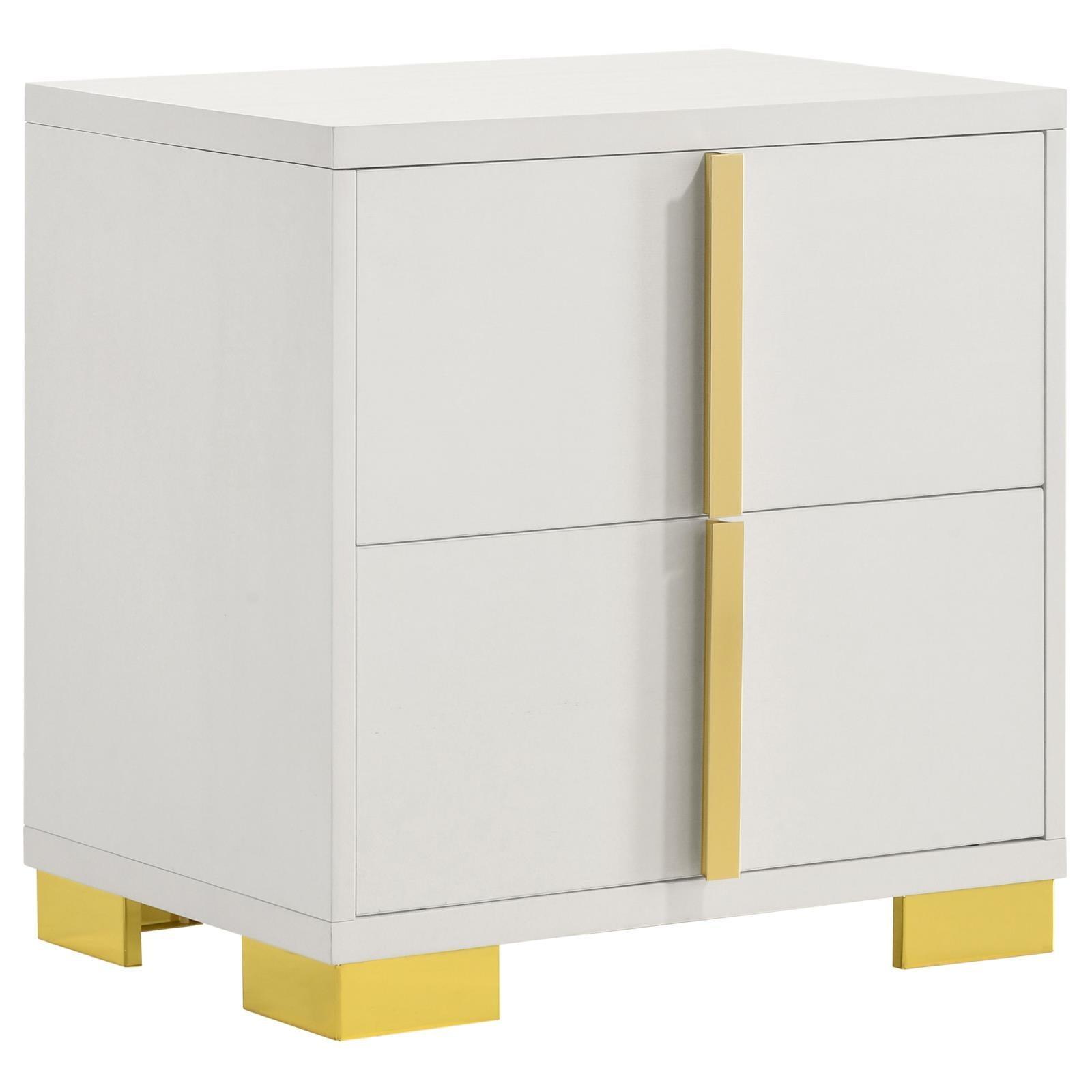 Marceline 2-Drawer Nightstand White 222932 - Ella Furniture