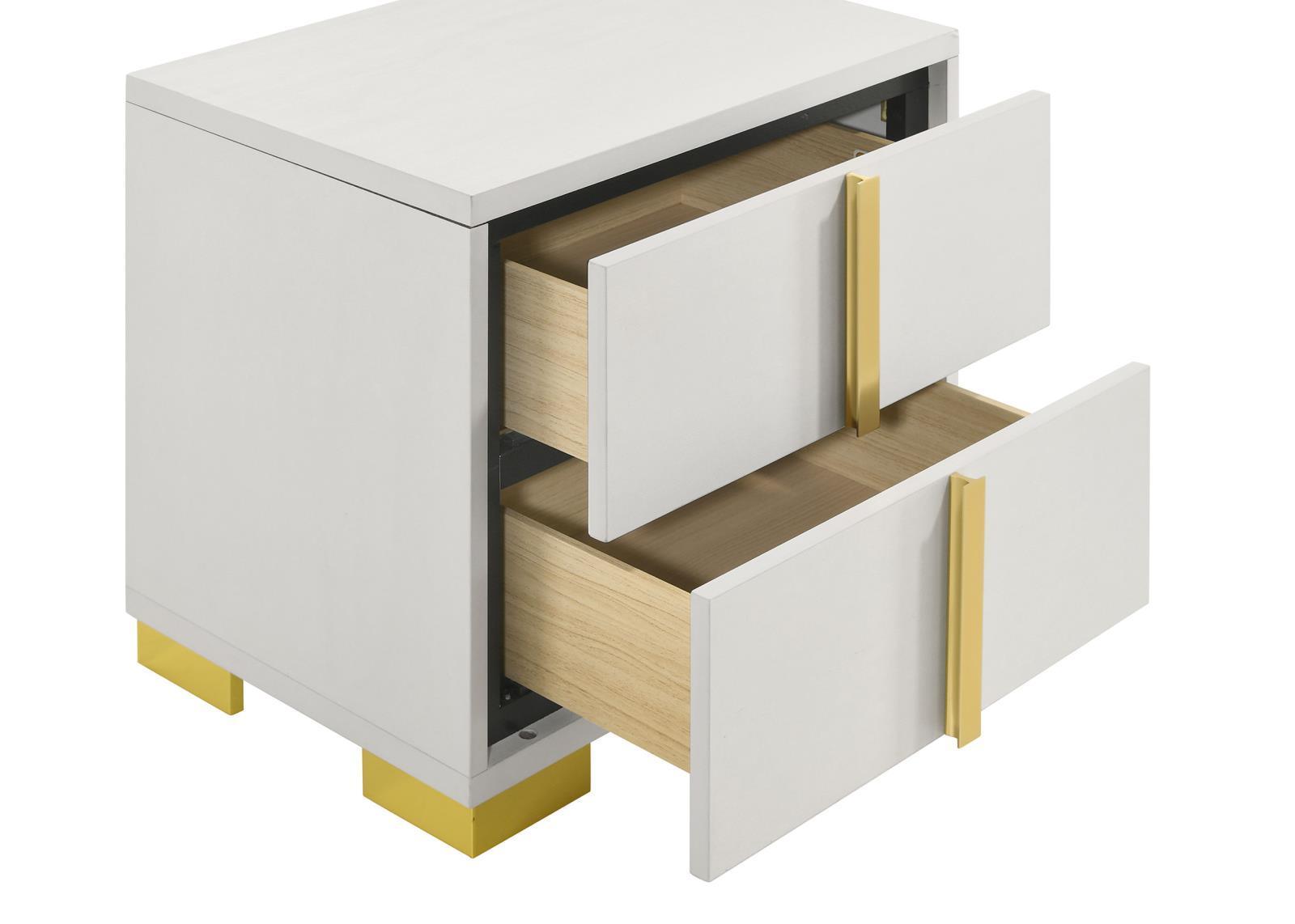 Marceline 2-Drawer Nightstand White 222932 - Ella Furniture