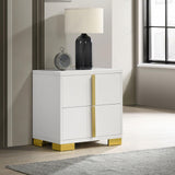 Marceline 2-Drawer Nightstand White 222932 - Ella Furniture