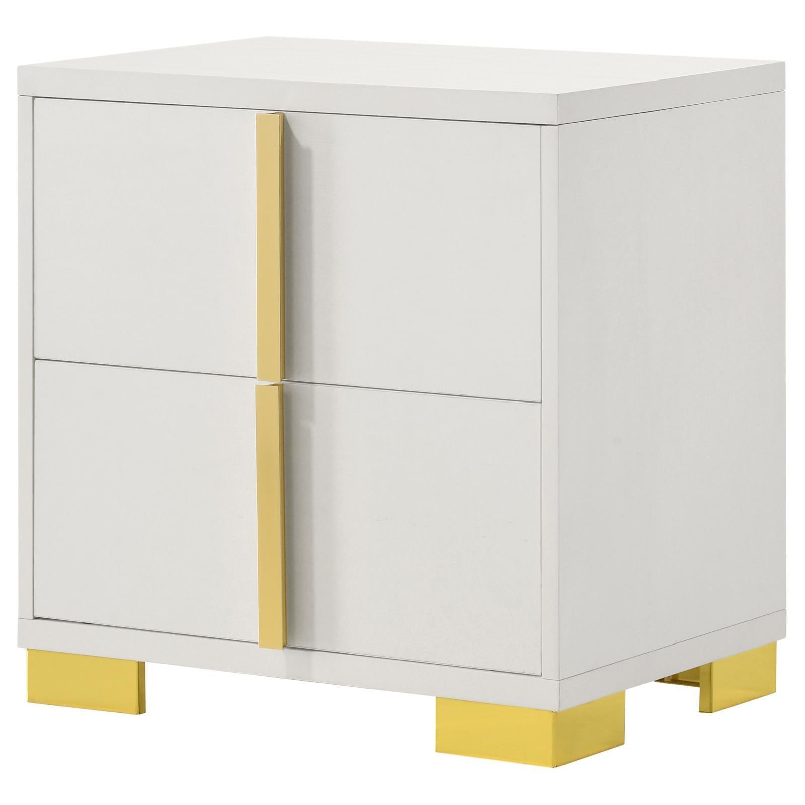 Marceline 2-Drawer Nightstand White 222932 - Ella Furniture