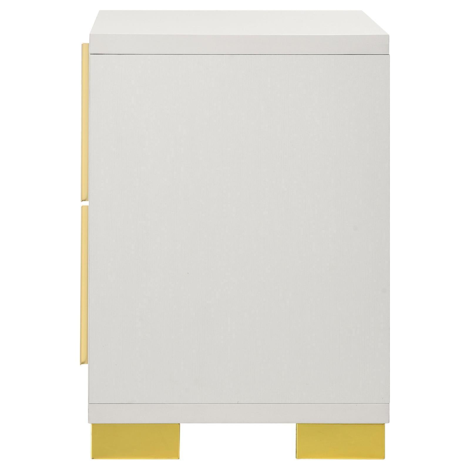 Marceline 2-Drawer Nightstand White 222932 - Ella Furniture