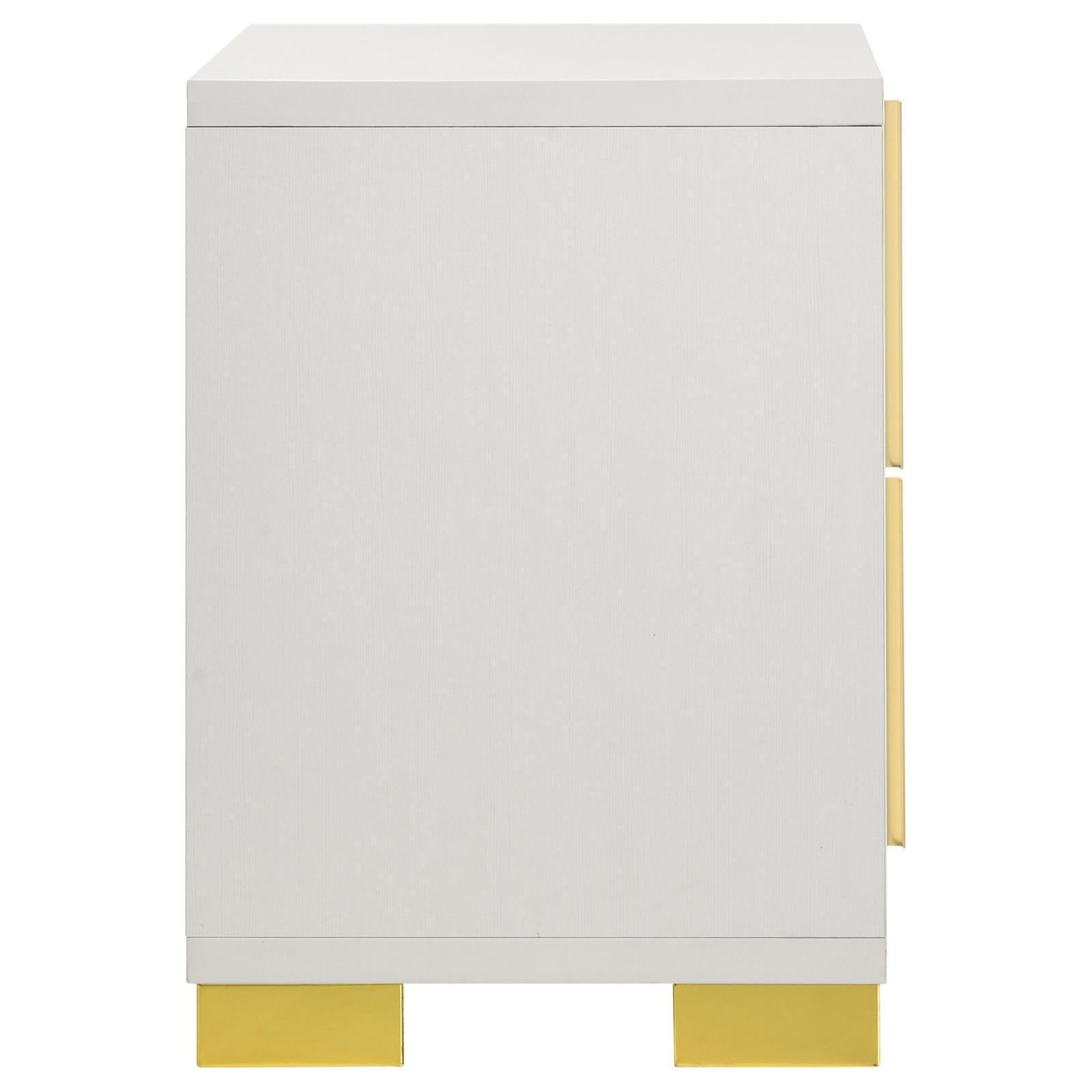 Marceline 2-Drawer Nightstand White 222932 - Ella Furniture