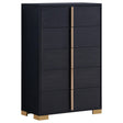 Marceline 5-Drawer Chest Black 222835 - Ella Furniture