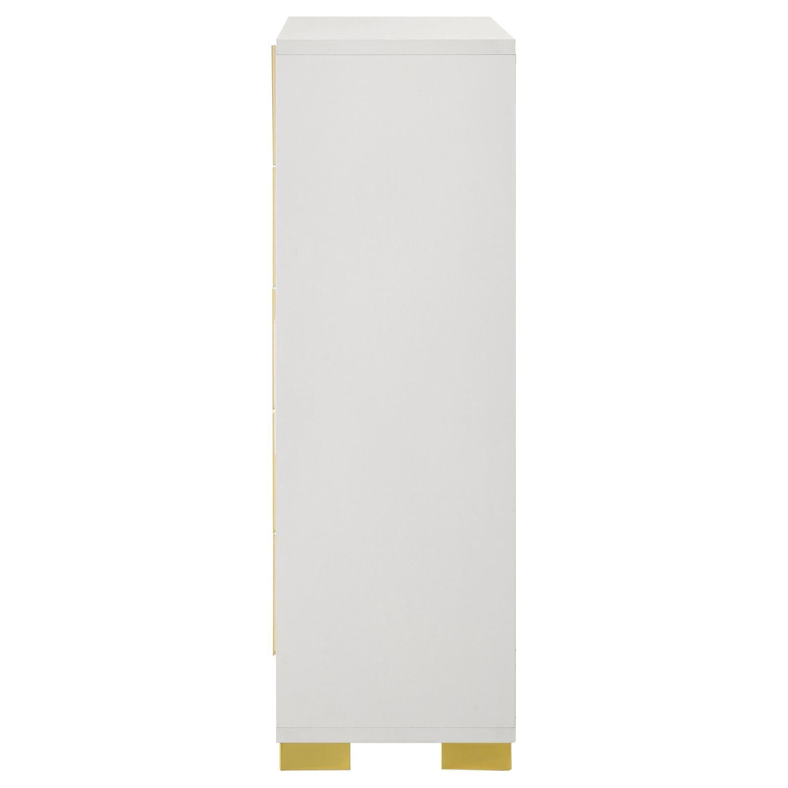 Marceline 5-Drawer Chest White 222935 - Ella Furniture