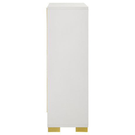 Marceline 5-Drawer Chest White 222935 - Ella Furniture