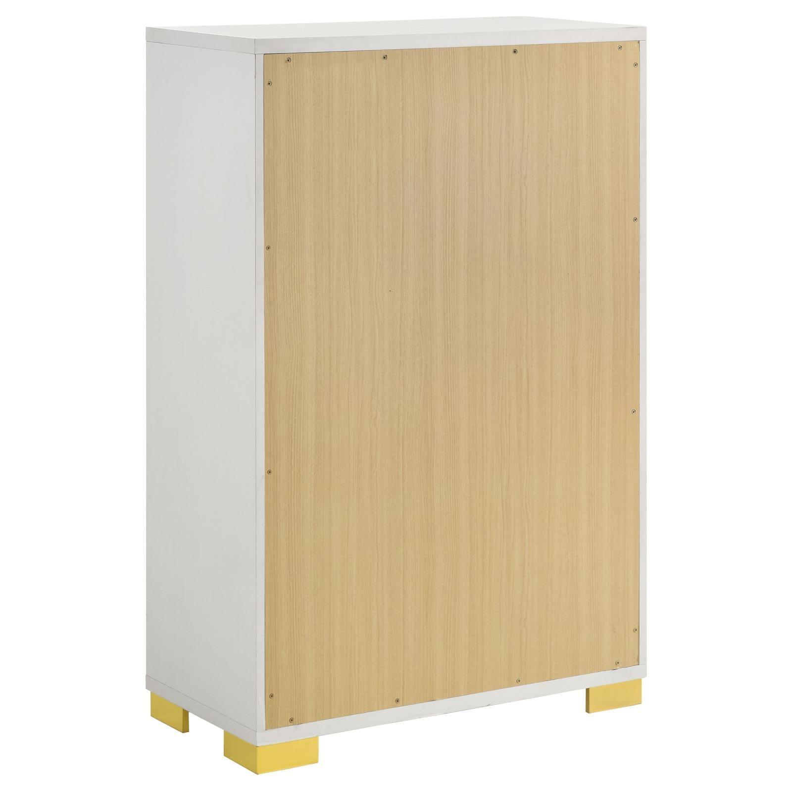 Marceline 5-Drawer Chest White 222935 - Ella Furniture