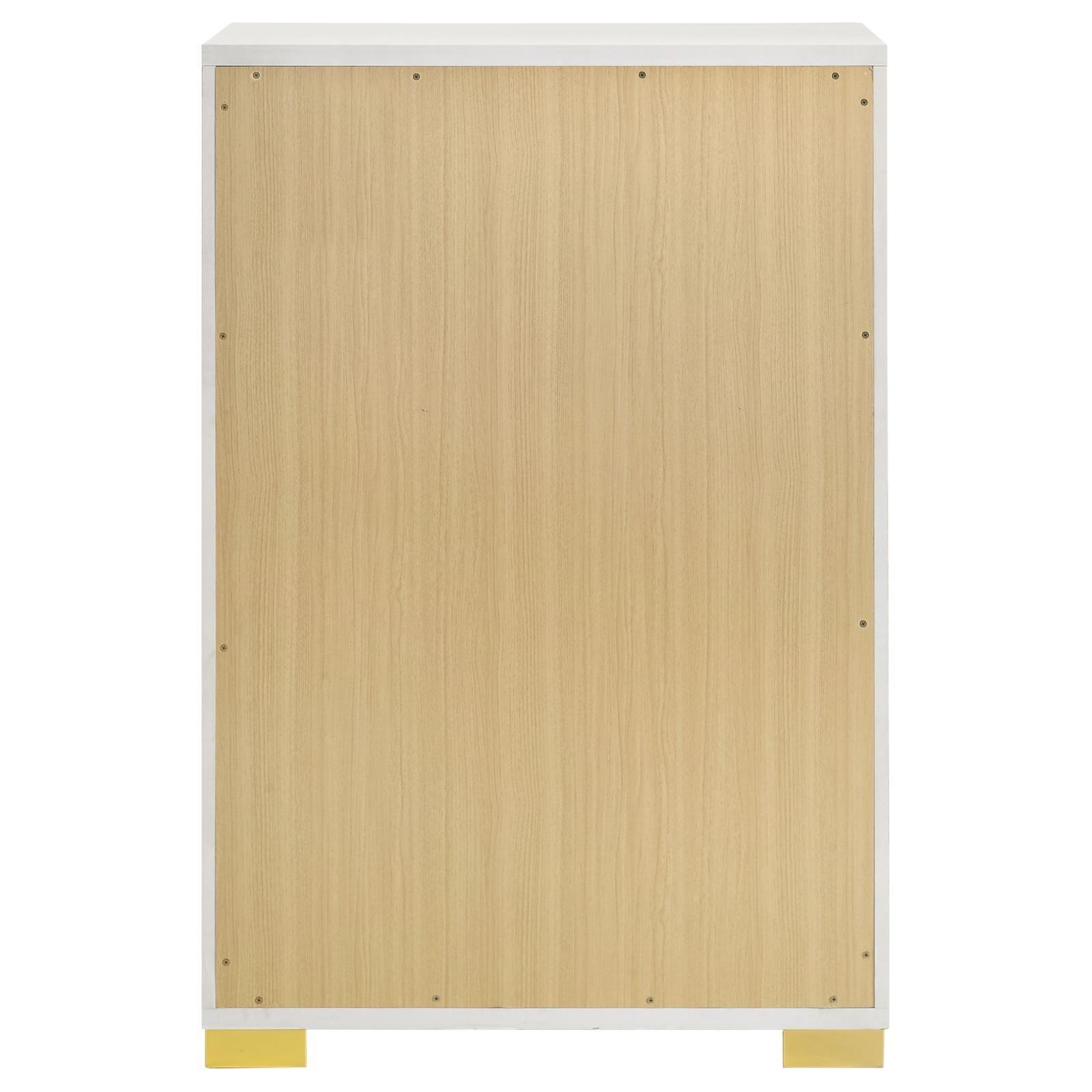Marceline 5-Drawer Chest White 222935 - Ella Furniture