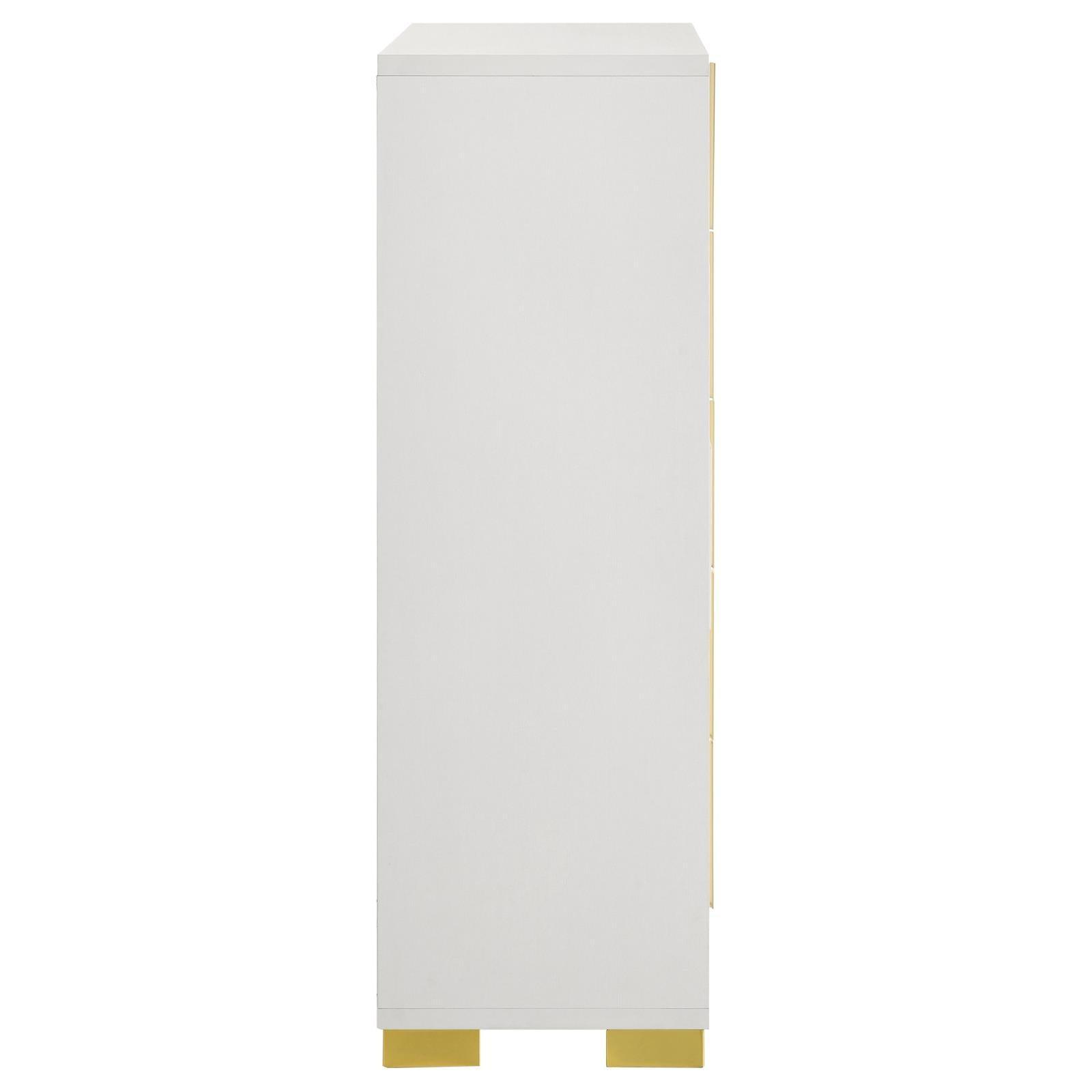 Marceline 5-Drawer Chest White 222935 - Ella Furniture