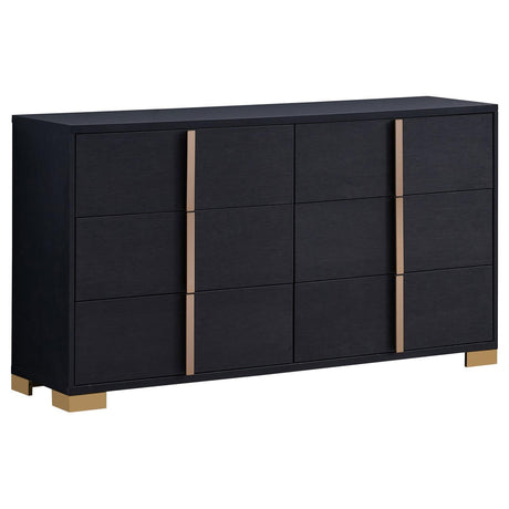 Marceline 6-Drawer Dresser Black 222833 - Ella Furniture