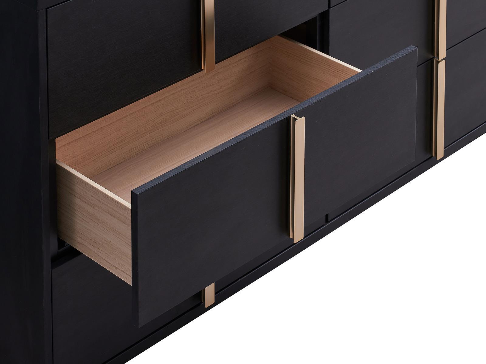 Marceline 6-Drawer Dresser Black 222833 - Ella Furniture