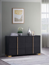 Marceline 6-Drawer Dresser Black 222833 - Ella Furniture