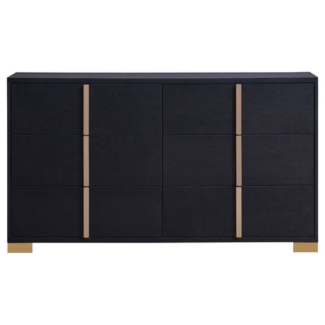 Marceline 6-Drawer Dresser Black 222833 - Ella Furniture
