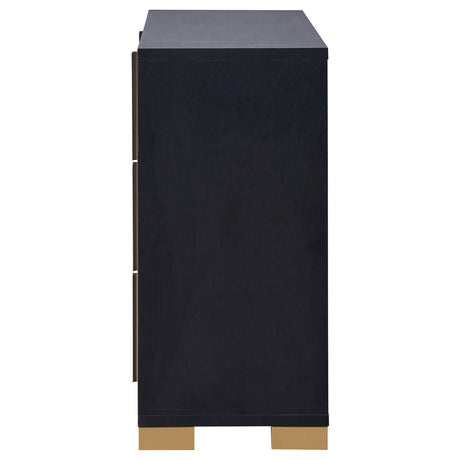 Marceline 6-Drawer Dresser Black 222833 - Ella Furniture