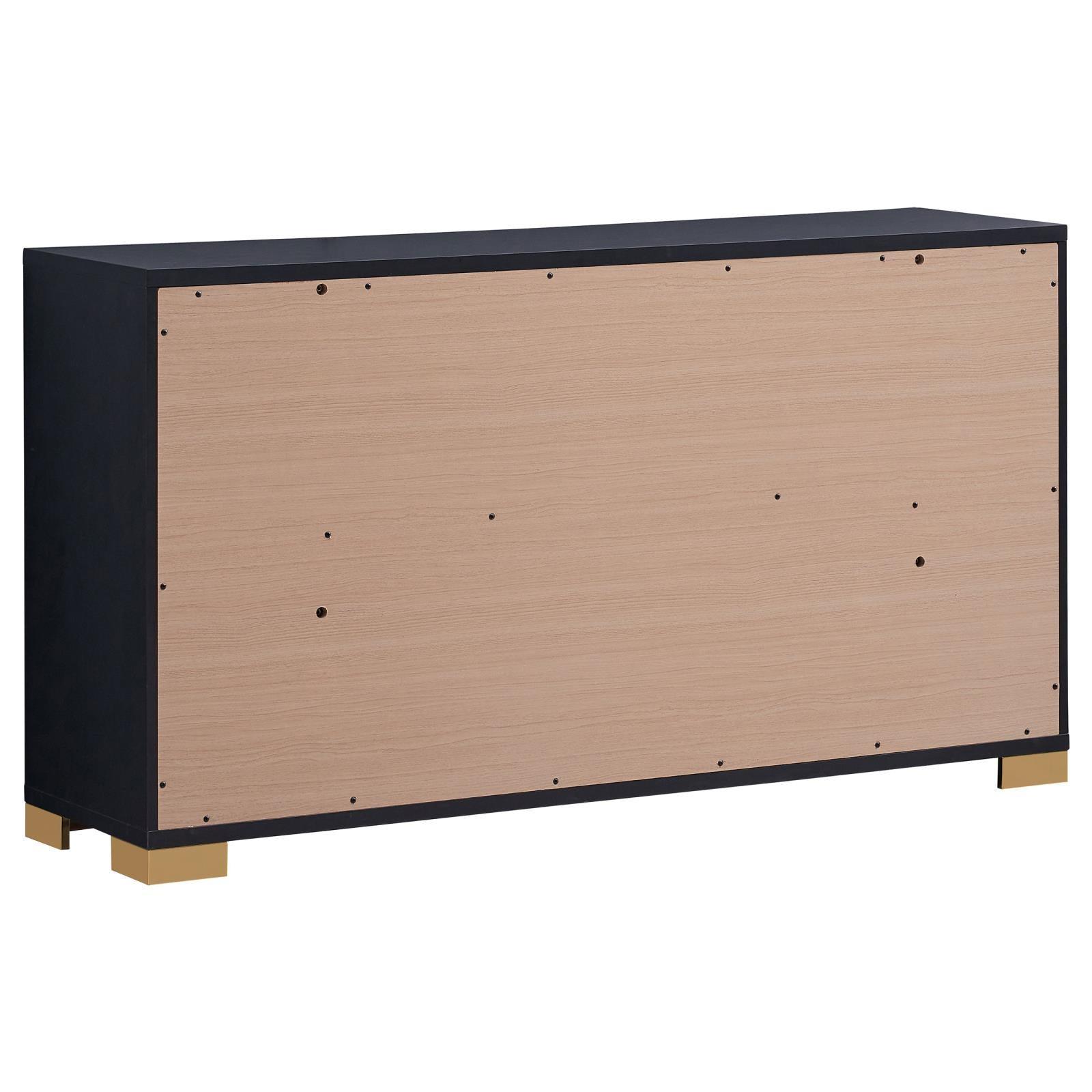 Marceline 6-Drawer Dresser Black 222833 - Ella Furniture