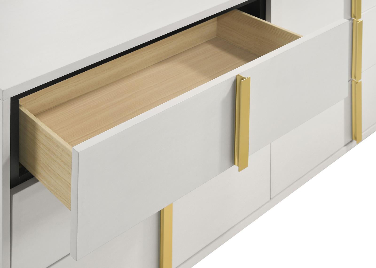 Marceline 6-Drawer Dresser White 222933 - Ella Furniture