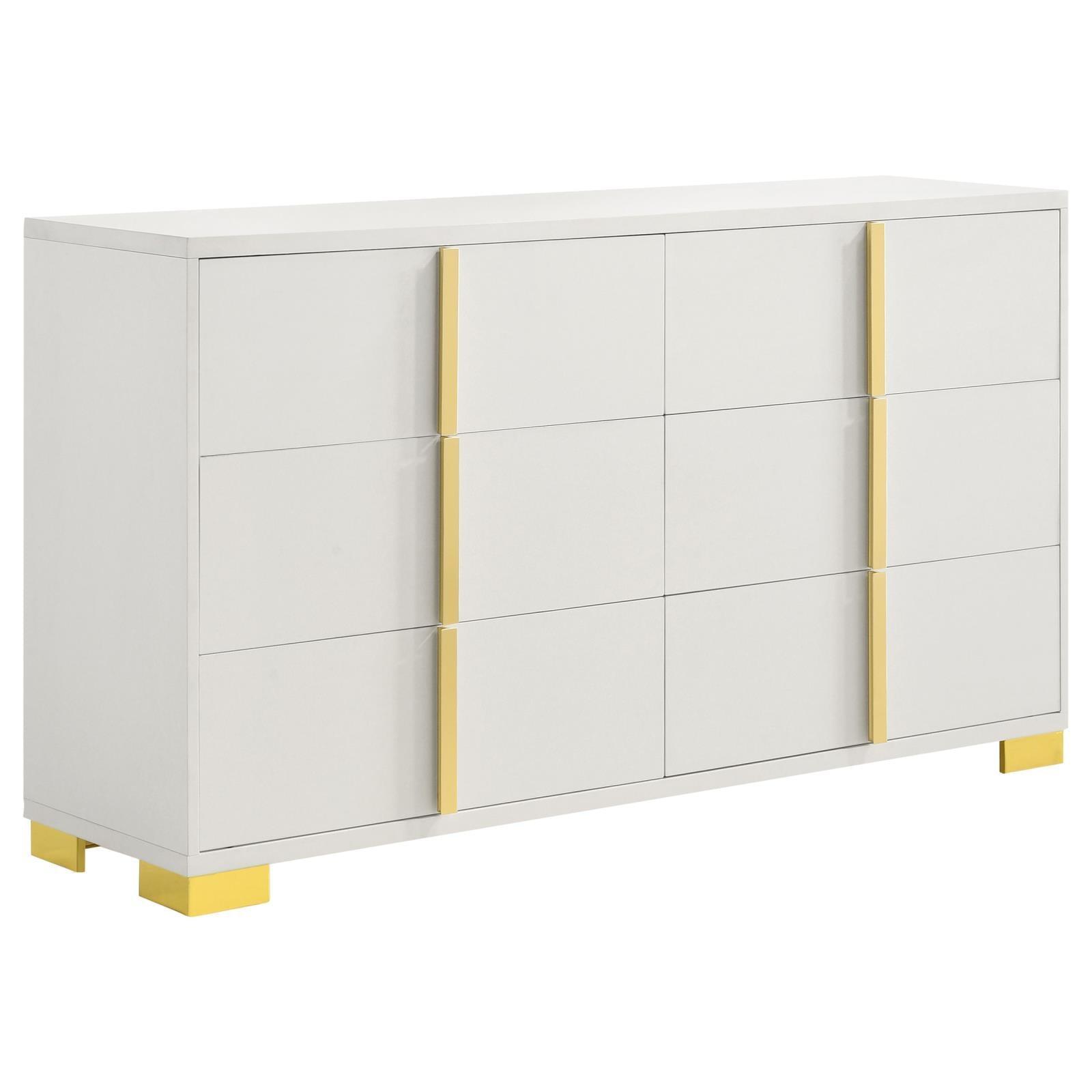 Marceline 6-Drawer Dresser White 222933 - Ella Furniture