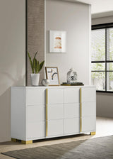 Marceline 6-Drawer Dresser White 222933 - Ella Furniture