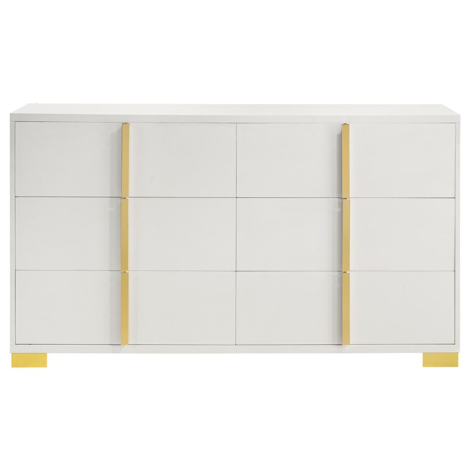 Marceline 6-Drawer Dresser White 222933 - Ella Furniture