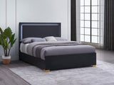Marceline Full Bed With LED Headboard Black 222831F - Ella Furniture