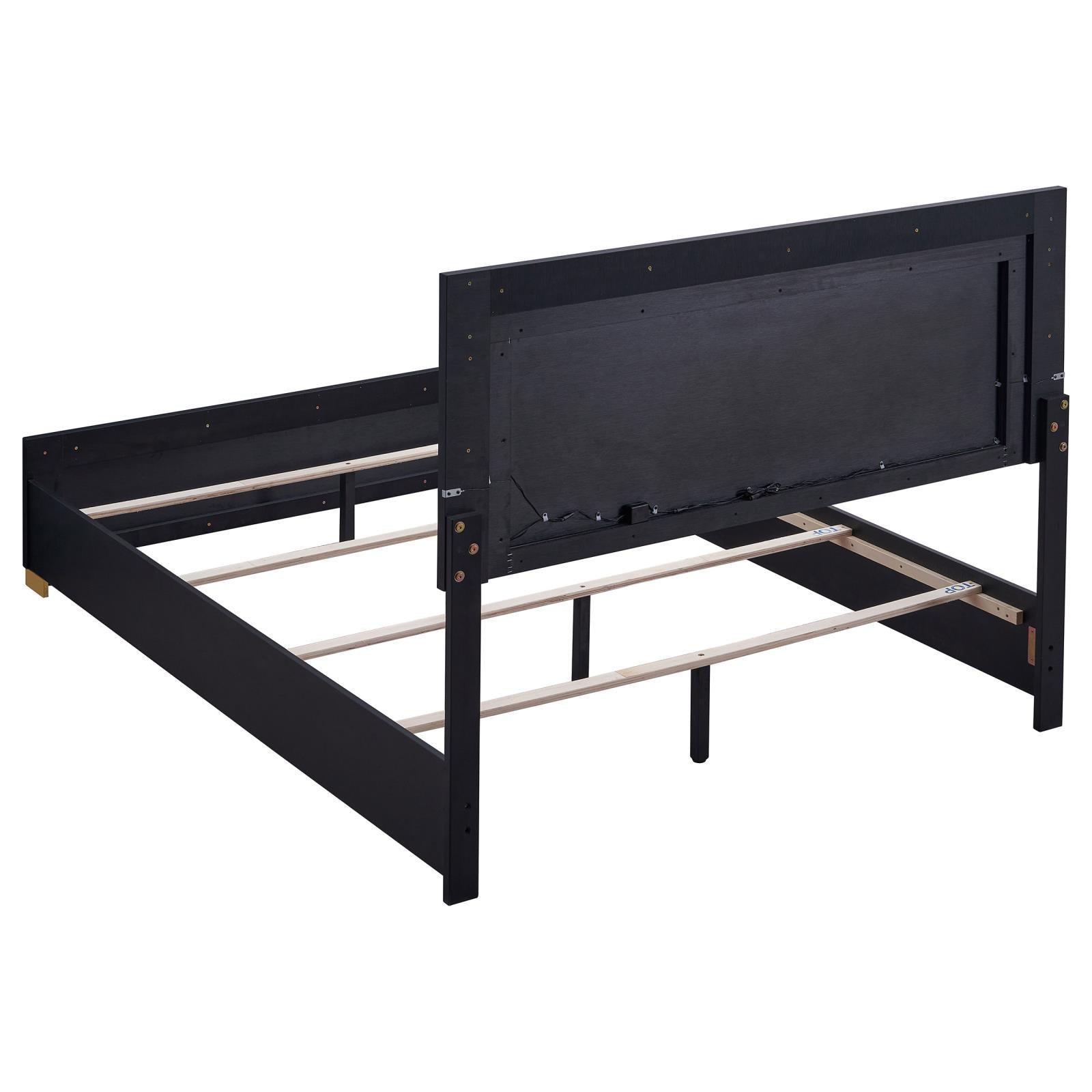 Marceline Full Bed With LED Headboard Black 222831F - Ella Furniture