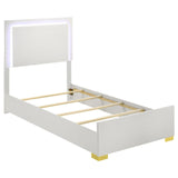 Marceline Twin Bed With LED Headboard White 222931T [ETA: 4/1/2024] - Ella Furniture