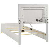 Marceline Twin Bed With LED Headboard White 222931T [ETA: 4/1/2024] - Ella Furniture