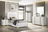 Marceline Twin Bed With LED Headboard White 222931T [ETA: 4/1/2024] - Ella Furniture