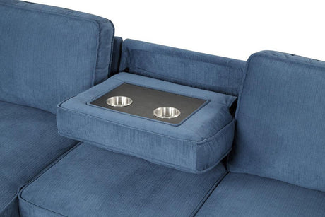 Marcos Sectional With Pull-out Bed - Ella Furniture