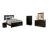 Maribel Black Panel Bedroom Set - Ella Furniture