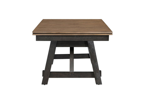 Maribelle Wheat Charcoal Modern Solid Wood And Veneers Fabric Upholstered Dining Room Set - Ella Furniture