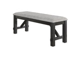 Maribelle Wheat Charcoal Modern Solid Wood And Veneers Fabric Upholstered Dining Room Set - Ella Furniture
