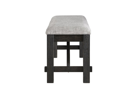 Maribelle Wheat Charcoal Modern Solid Wood And Veneers Fabric Upholstered Dining Room Set - Ella Furniture