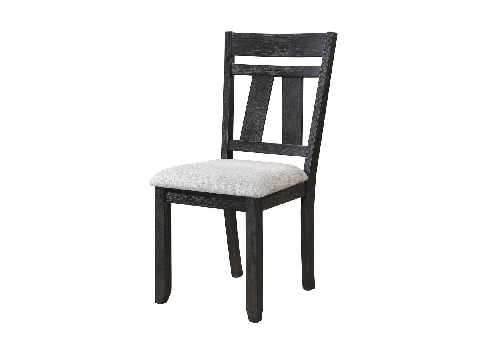 Maribelle Wheat Charcoal Modern Solid Wood And Veneers Fabric Upholstered Dining Room Set - Ella Furniture