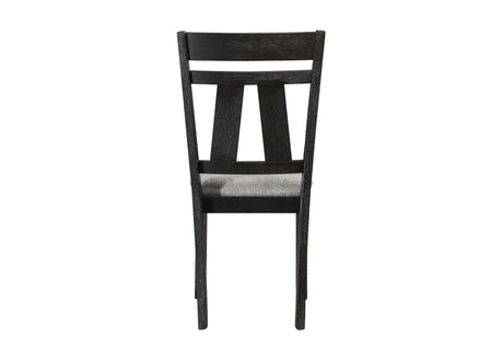 Maribelle Wheat Charcoal Modern Solid Wood And Veneers Fabric Upholstered Dining Room Set - Ella Furniture