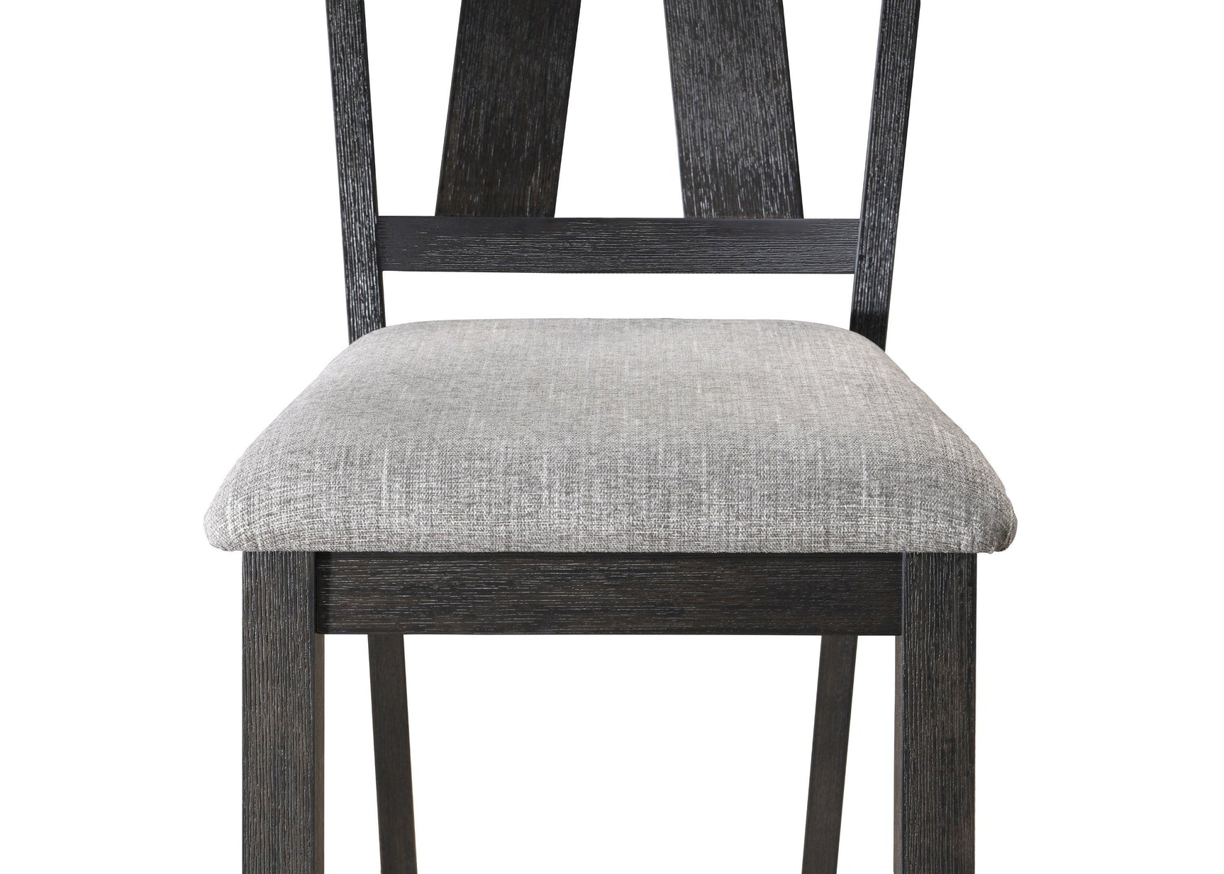 Maribelle Wheat Charcoal Modern Solid Wood And Veneers Fabric Upholstered Dining Room Set - Ella Furniture