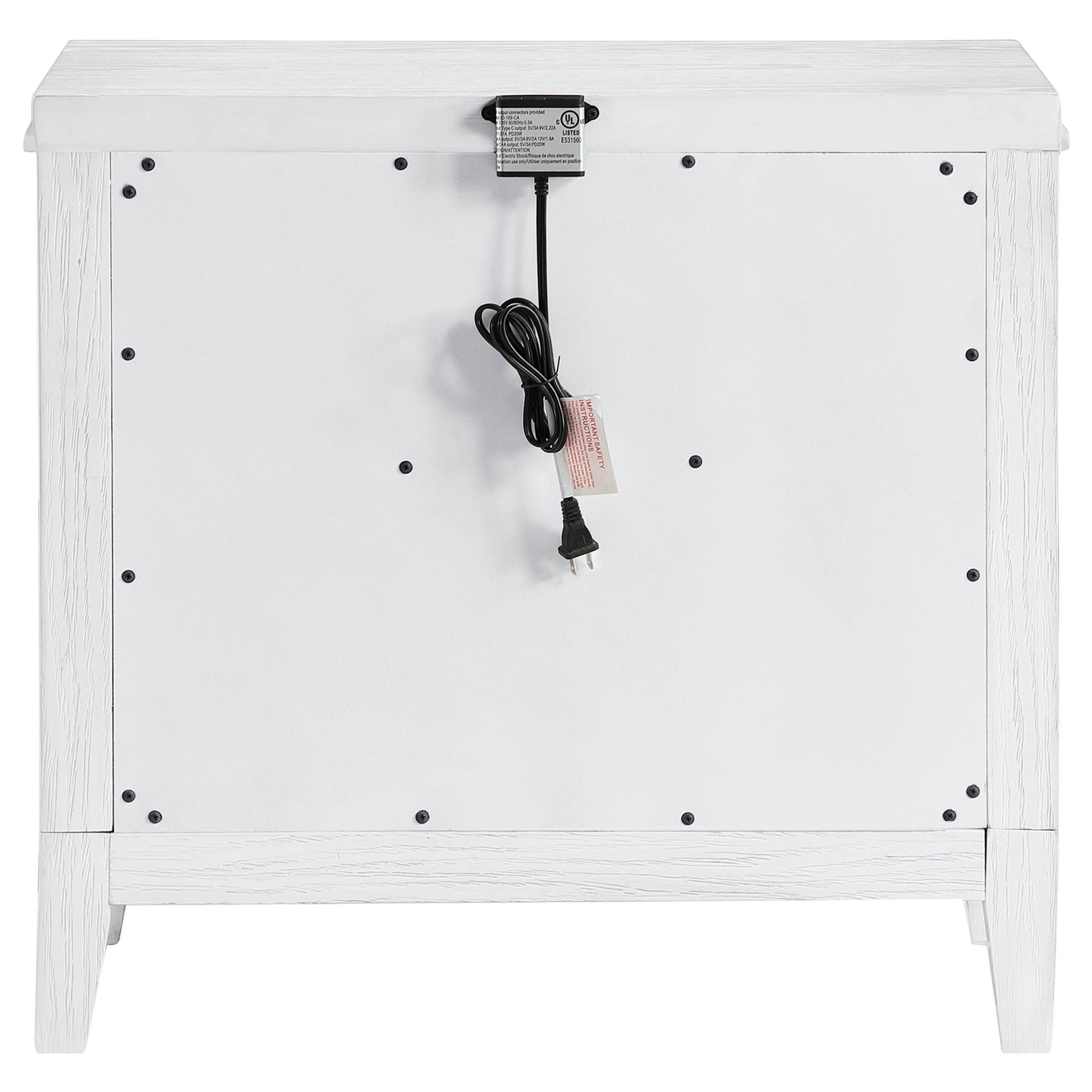 Marielle 2-drawer Nightstand Bedside Table Distressed White 224842 - Ella Furniture