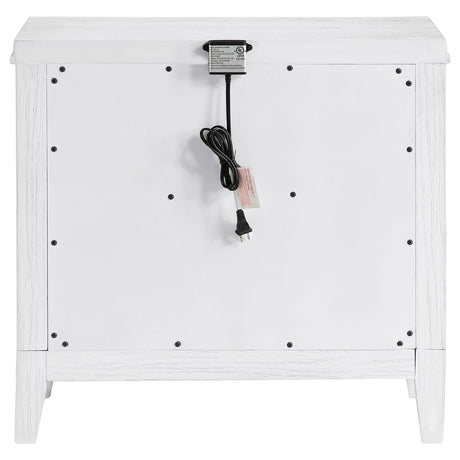 Marielle 2-drawer Nightstand Bedside Table Distressed White 224842 - Ella Furniture