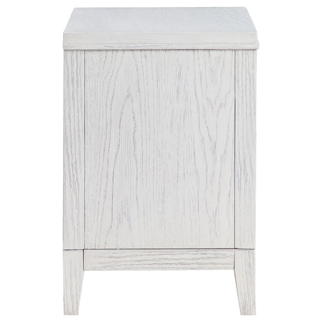 Marielle 2-drawer Nightstand Bedside Table Distressed White 224842 - Ella Furniture