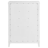 Marielle 5-drawer Bedroom Chest Distressed White 224845 - Ella Furniture